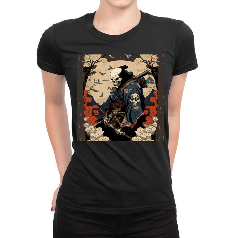 Skull Angry Face Ladies Fitted T-Shirt by TheDol | Artistshot