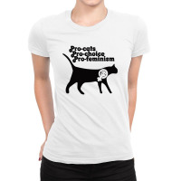 Pro Cats Pro Choice Pro Feminism Ladies Fitted T-shirt | Artistshot