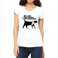 Pro Cats Pro Choice Pro Feminism Women's V-neck T-shirt | Artistshot