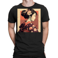 Japanese Women Looks At Camera T-shirt | Artistshot