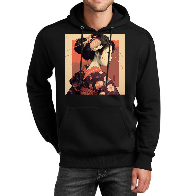 Japanese Women Looks At Camera Unisex Hoodie by Haven Treasures | Artistshot