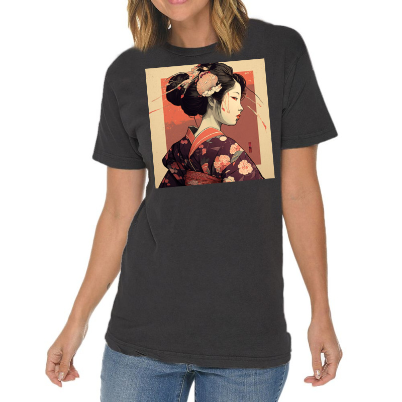 Japanese Women Looks At Camera Vintage T-Shirt by Haven Treasures | Artistshot