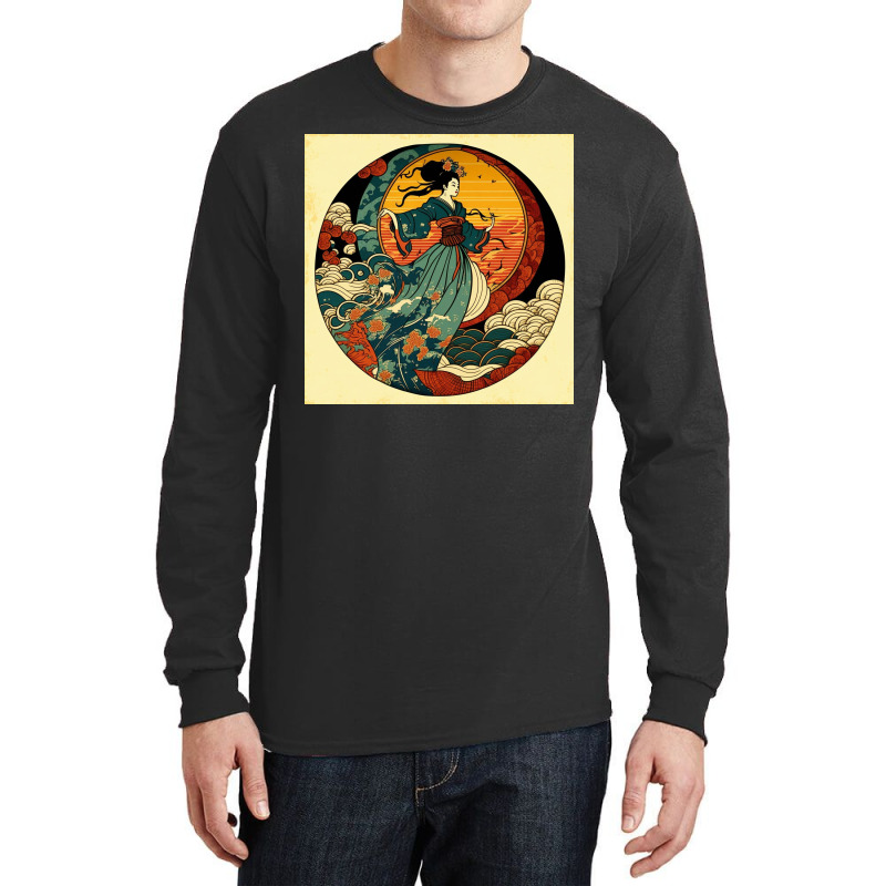 Woman Dancing In Ocean Long Sleeve Shirts by Creative Corner | Artistshot