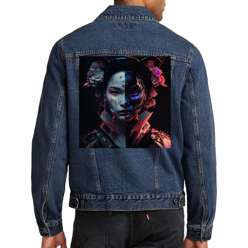 Two Faced Girl Men Denim Jacket by Kailooma | Artistshot