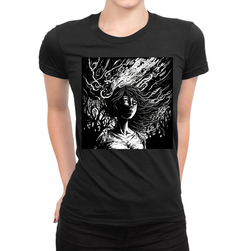 Girl Mind Photograph Ladies Fitted T-Shirt by Kailooma | Artistshot