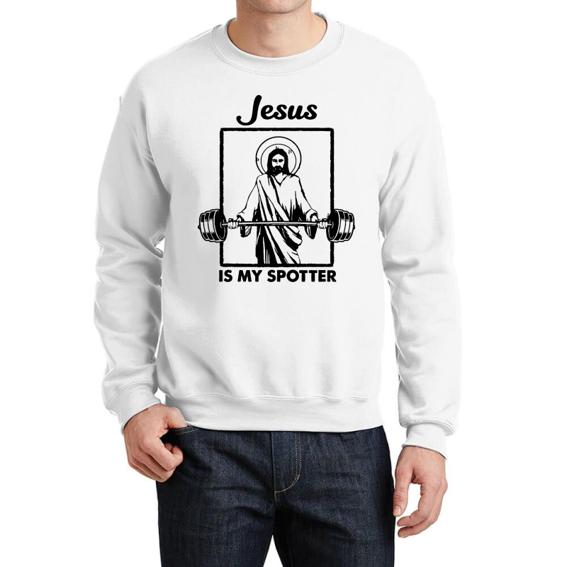 Jesus Is My Spotter Crewneck Sweatshirt | Artistshot