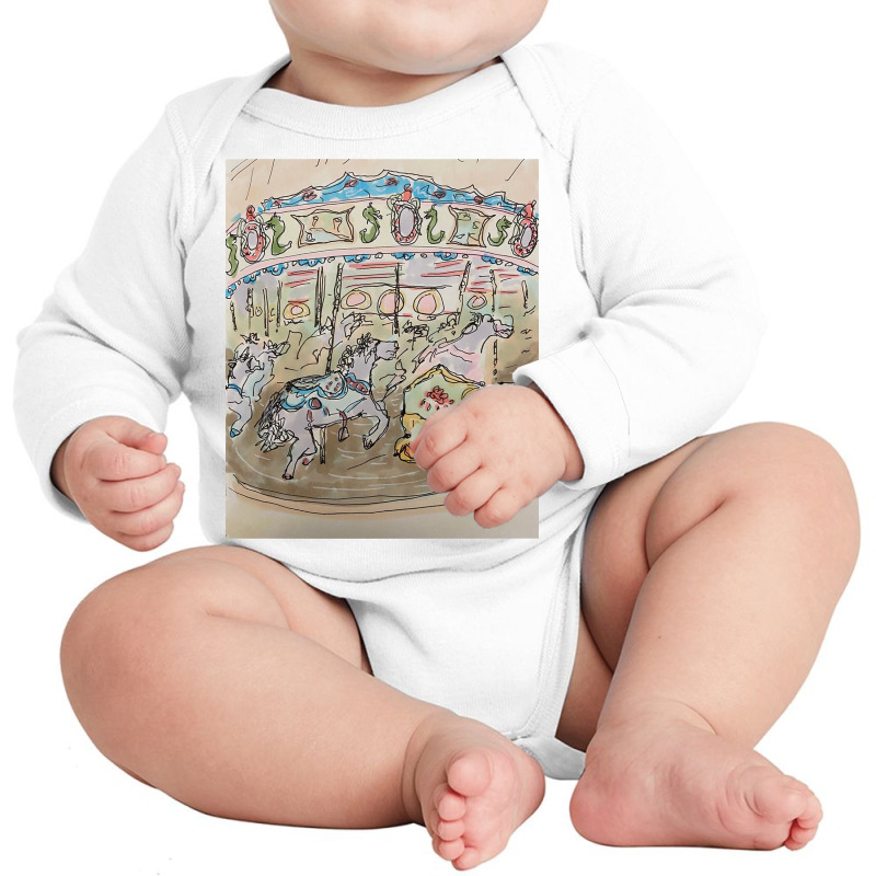 Como Park Carousel Long Sleeve Baby Bodysuit | Artistshot