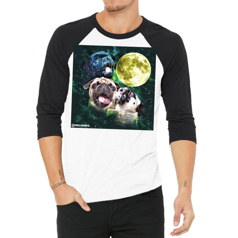 Howl At The Moon Pug Truck Stop Tee 3/4 Sleeve Shirt | Artistshot