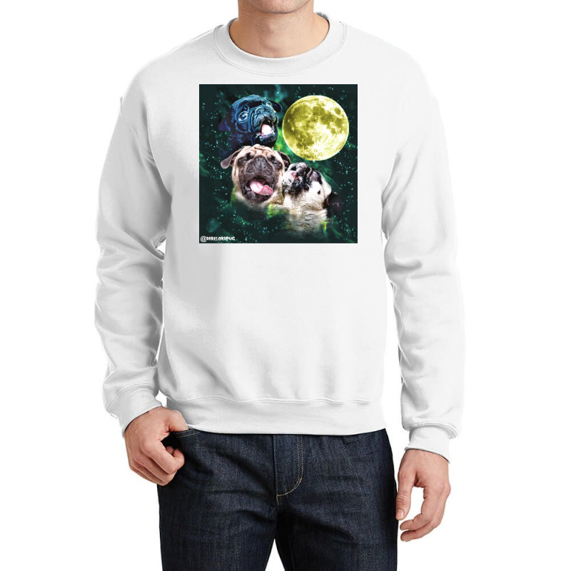 Howl At The Moon Pug Truck Stop Tee Crewneck Sweatshirt | Artistshot