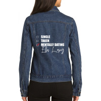 Mentally Dating Ella Lopez Ladies Denim Jacket | Artistshot