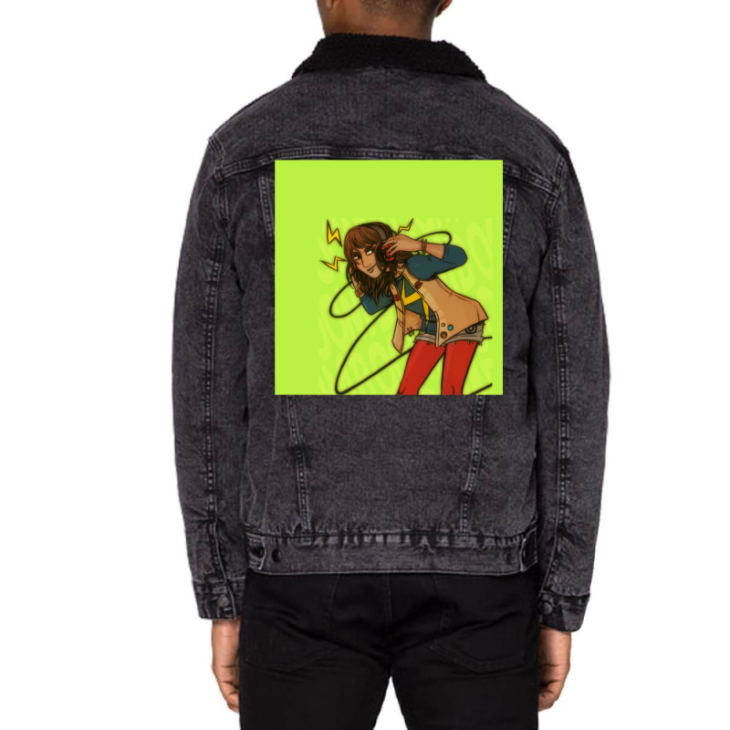 Kamala Khan Chiffon Top Unisex Sherpa-lined Denim Jacket | Artistshot