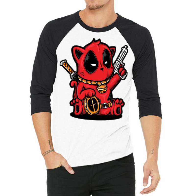 Kittypool Catpool 3/4 Sleeve Shirt by fattytanyahy | Artistshot