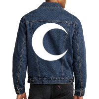 Moon Knight   Classic Symbol   White Clean Men Denim Jacket | Artistshot