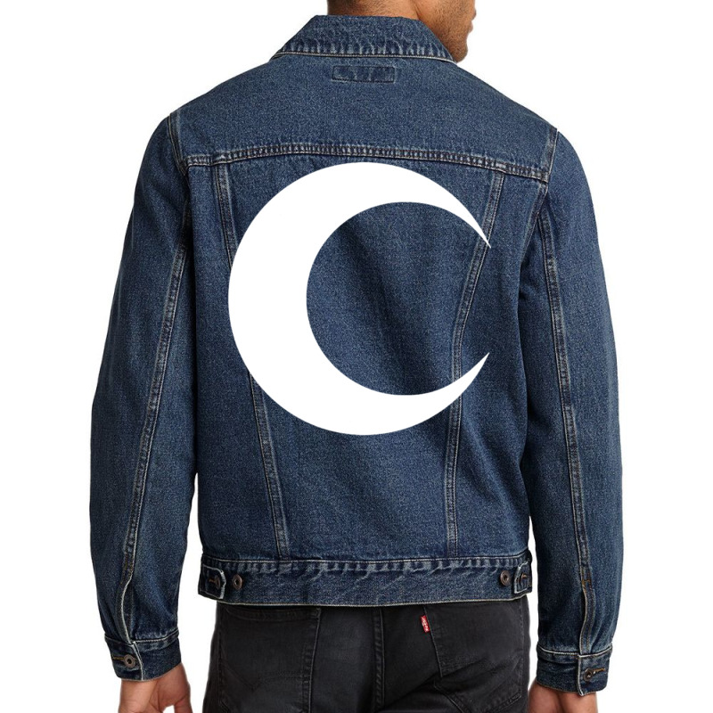 Moon Knight   Classic Symbol   White Clean Men Denim Jacket | Artistshot