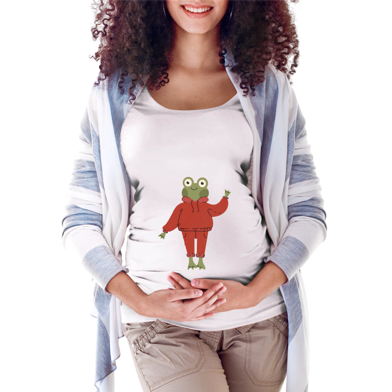 Leisure Suit Fall Frog Maternity Scoop Neck T-shirt by dariia91 | Artistshot