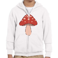 Cute Mushroom Design Youth Zipper Hoodie | Artistshot