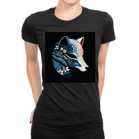 Best Fox Masks Ladies Fitted T-shirt | Artistshot