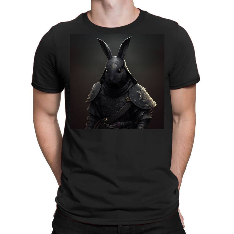 Black Rabbit Looks At Camera T-Shirt by Creative Corner | Artistshot