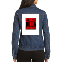 Rep The Hood And Gimme Your Milk Money!!! Ladies Denim Jacket | Artistshot