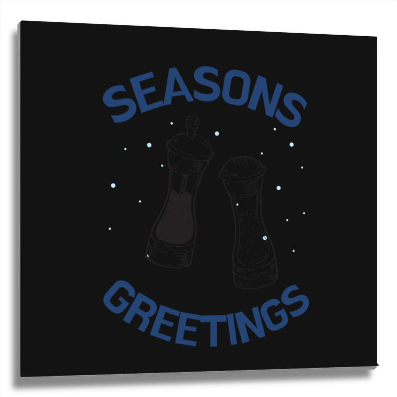 Seasons Greetings Metal Print Square | Artistshot