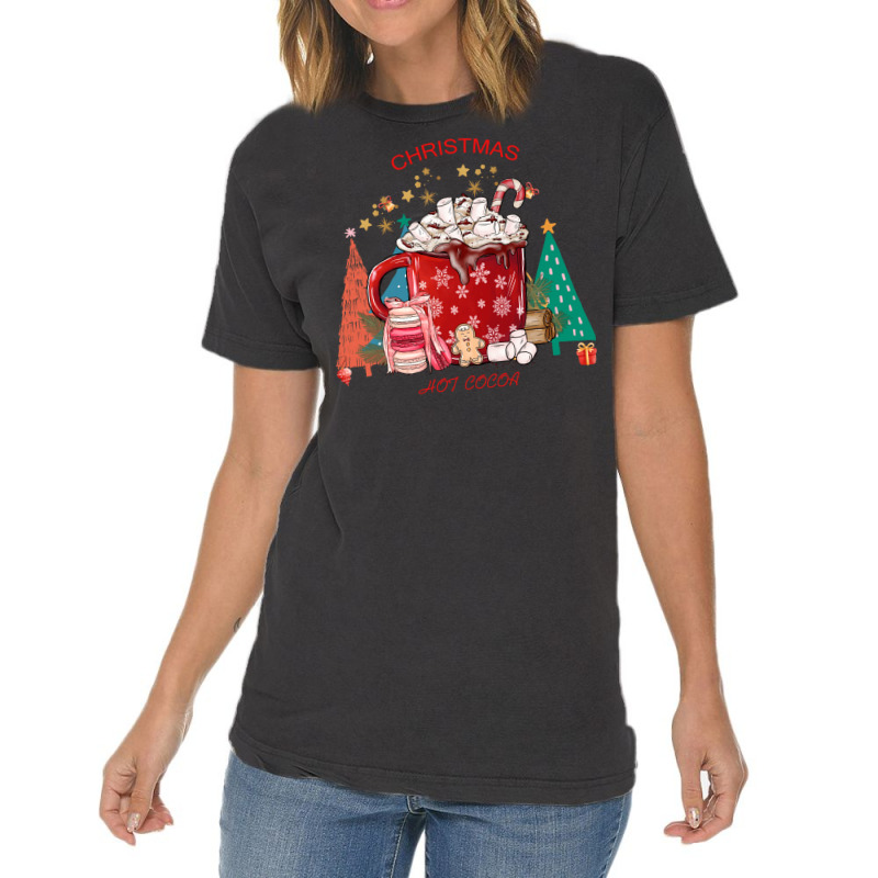 Christmas Hot Cocoa Sblimation T Shirts Merry Chri Vintage T-shirt | Artistshot