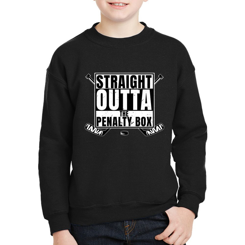 Straight Outta The Penalty Box T-shirt Ice Hockey Player Youth Sweatshirt by Olodzn | Artistshot