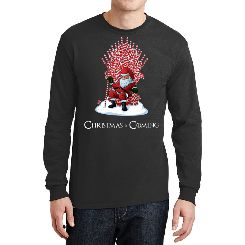 Christmas Is Coming Santa Candy Cane Throne 63 Long Sleeve Shirts | Artistshot