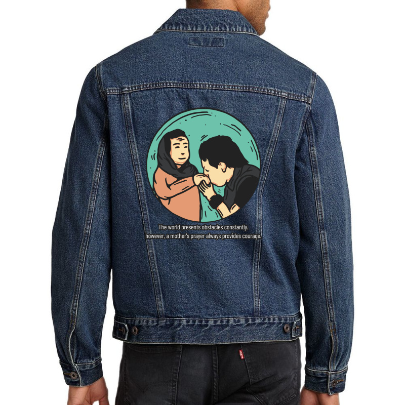 Mother's Prayer For Her Son Men Denim Jacket | Artistshot