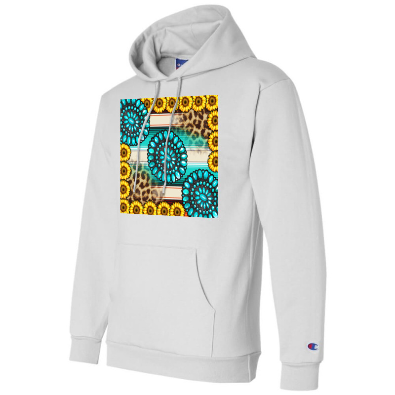 Gemstone Serape Sunflowers Tumbler Champion Hoodie | Artistshot