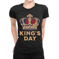 Kingsday T Shirt Amsterdam Koningsdag Kings Day Ne Ladies Fitted T-shirt | Artistshot