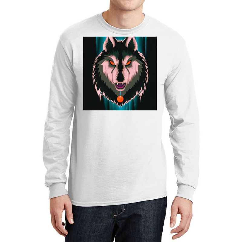 Alpha Wolf Boss Marine Theme Long Sleeve Shirts by charkmatgenb | Artistshot