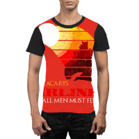 Dracarys Airlines   All Men Must Fly Distressed Graphic T-shirt | Artistshot