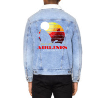 Dracarys Airlines   All Men Must Fly Distressed Unisex Sherpa-lined Denim Jacket | Artistshot