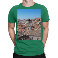 Dubrovnik Old Town Sky Line With Bell Tower T-shirt | Artistshot