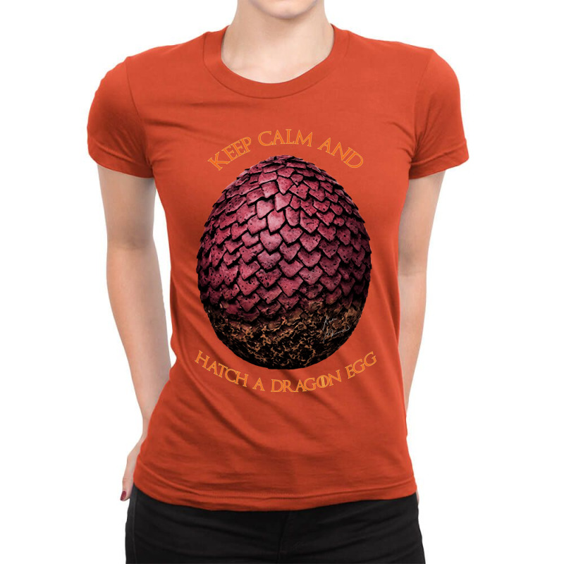 Drogon Dragon Egg Art Print Ladies Fitted T-Shirt by dokaraulusoyz | Artistshot