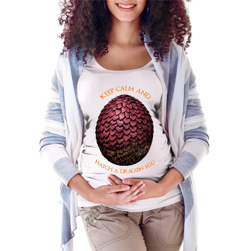 Drogon Dragon Egg Art Print Maternity Scoop Neck T-shirt by dokaraulusoyz | Artistshot