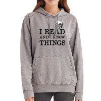 I Read And I Know Things (book) Vintage Hoodie | Artistshot