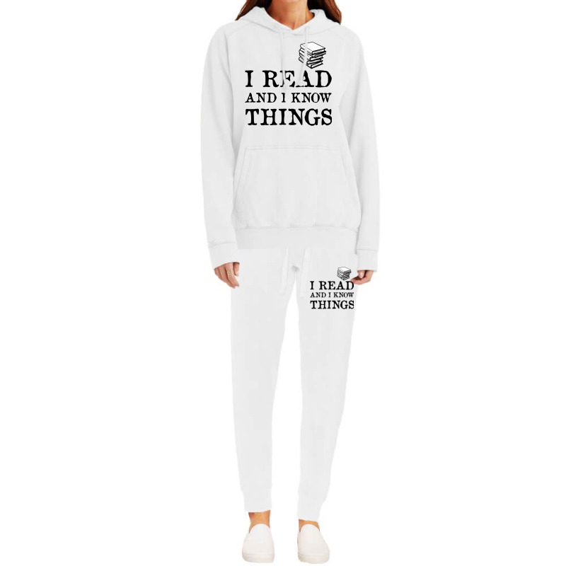 I Read And I Know Things (book) Hoodie & Jogger set by charkmatgenb | Artistshot