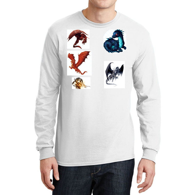 Dragon Sticker Long Sleeve Shirts | Artistshot