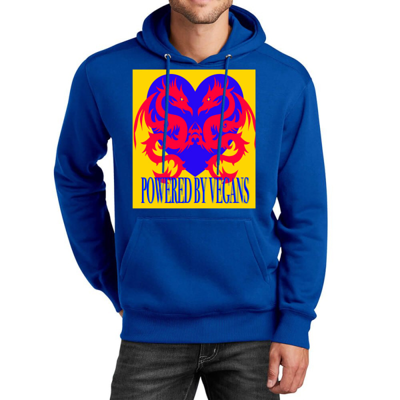 Dragons Powered By Vegans Yellow Unisex Hoodie | Artistshot