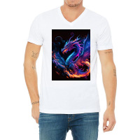 Fantasy Dragons And Mystical Creatures 85 V-neck Tee | Artistshot