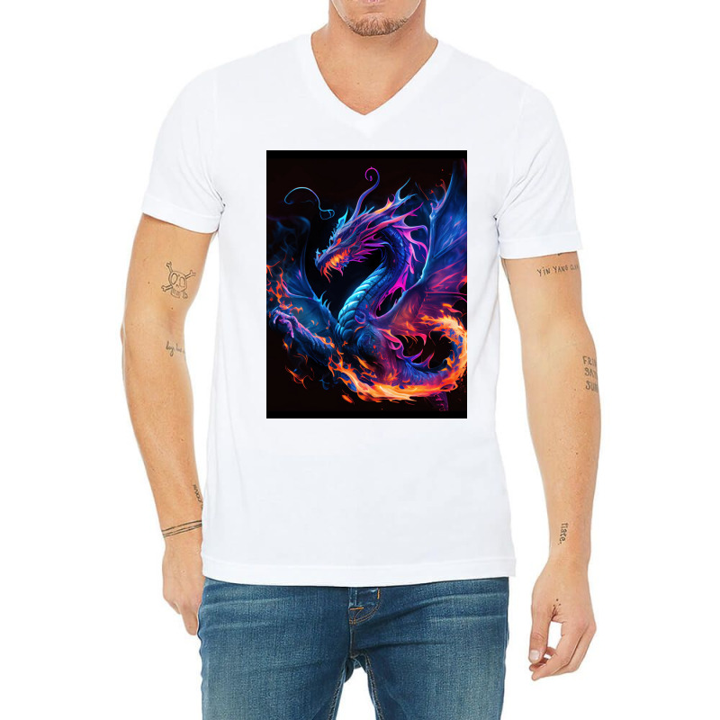 Fantasy Dragons And Mystical Creatures 85 V-neck Tee | Artistshot