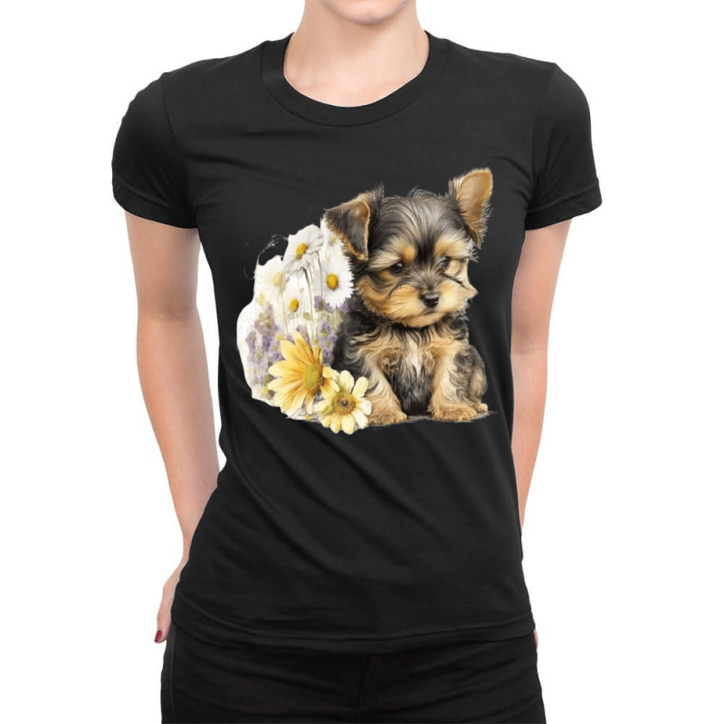 Yorkshire Terrier Ladies Fitted T-Shirt by Jonybravo2000 | Artistshot