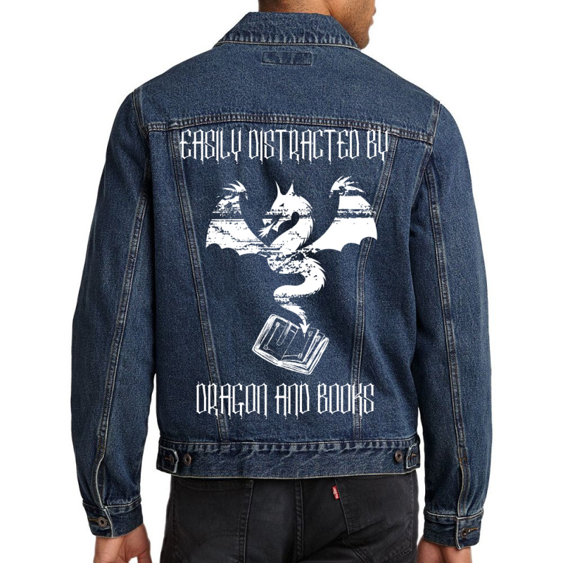 Easily Distracted Men Denim Jacket by alcapethaty | Artistshot