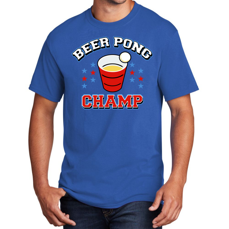 Beer Pong Champ Basic T-shirt by tshiart | Artistshot