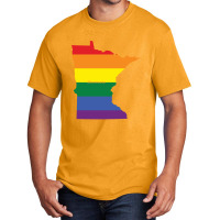 Minnesota Rainbow Flag Basic T-shirt | Artistshot