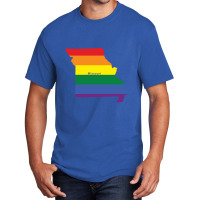 Missouri Rainbow Flag Basic T-shirt | Artistshot