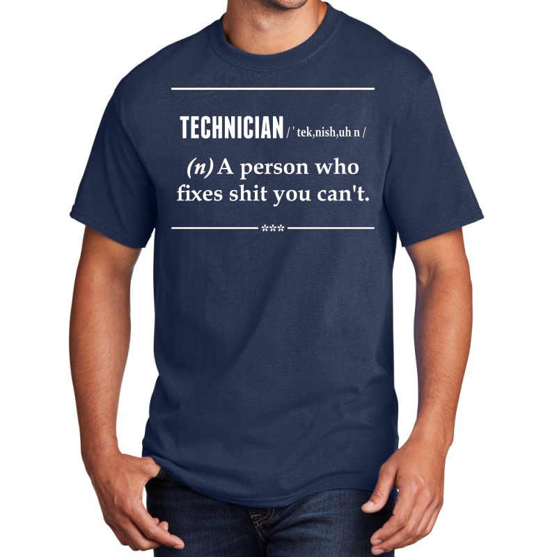 Technician Noun Basic T-shirt | Artistshot