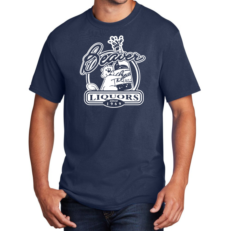 Beaver Liquors Basic T-shirt by andini | Artistshot