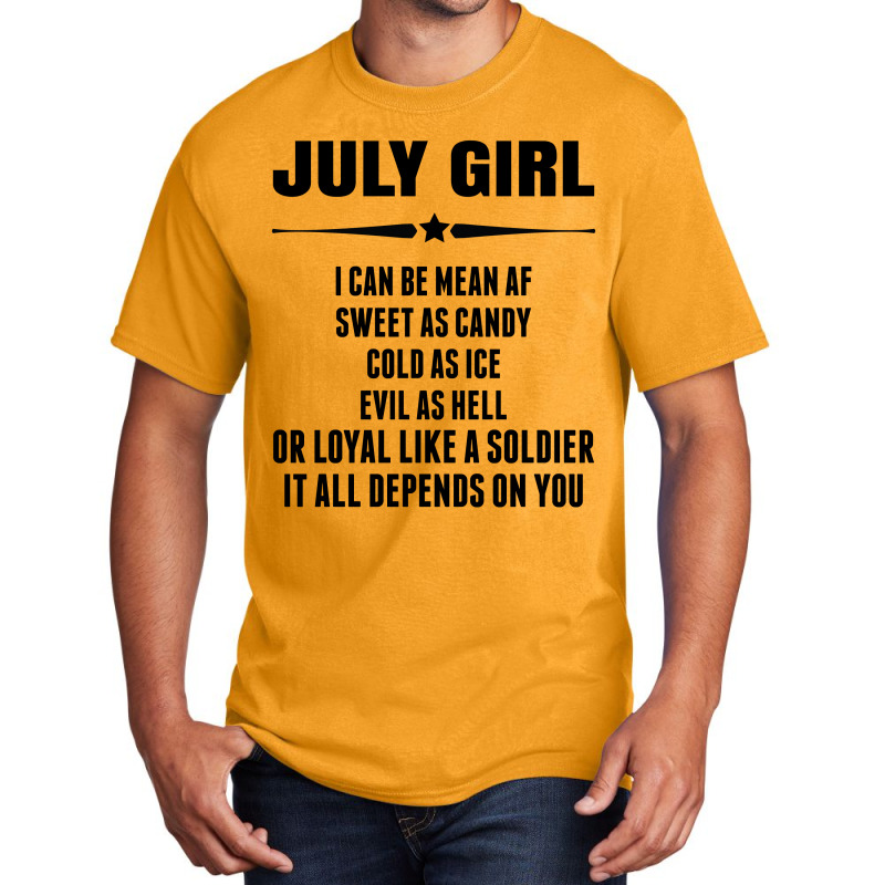 Super July Girl Basic T-shirt | Artistshot